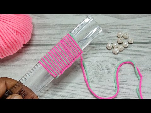 2 Superb Woolen Yarn Flower making ideas with Scale | Easy Sewing Hack