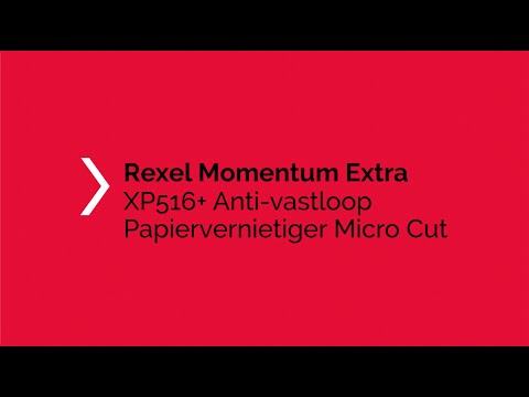Een Papiervernietiger Rexel Momentum Extra XP516+ snippers 2x15mm koop je bij Van Leeuwen Boeken- en kantoorartikelen