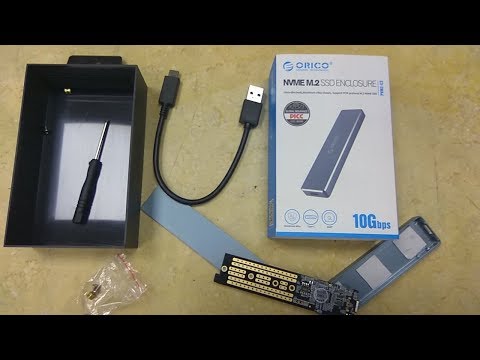 ORICO Mini Clip open M 2 SSD Enclosure M 2 M Key Unboxing