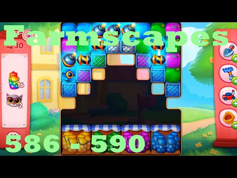 Farmscapes Level 586 - 590 HD Gameplay Walkthrough |  3 - match game | android | ios | pc | app
