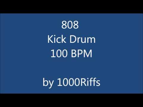 808 Kick Drum 100 BPM - Beats Per Minute