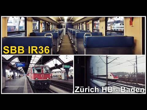 INSIDE OLD SWISS TRAIN / Fahrt mit dem IR36 vom Hauptbahnhof Zürich nach Baden, Schweiz 2020