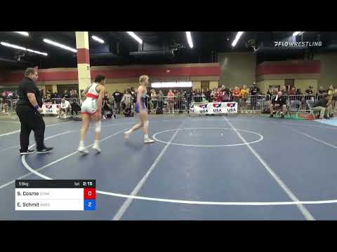 59 Kg Round Of 32 - SaVannah Cosme, Sunkist Kids Wrestling Club Vs Ella Schmit, Agoge Wrestling Cl