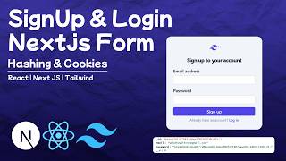 Build A Full Stack Next.js Signup & Login Form With Hashing & Cookies
