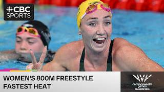 Women's 800m freestyle fastest 8 race on Day 5 of the Glasgow 2026 Commonwealth Games