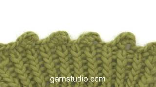 Video thumbnail for How to cast off with picot = 3 increased stitches with 3 stitches in between, above a rib