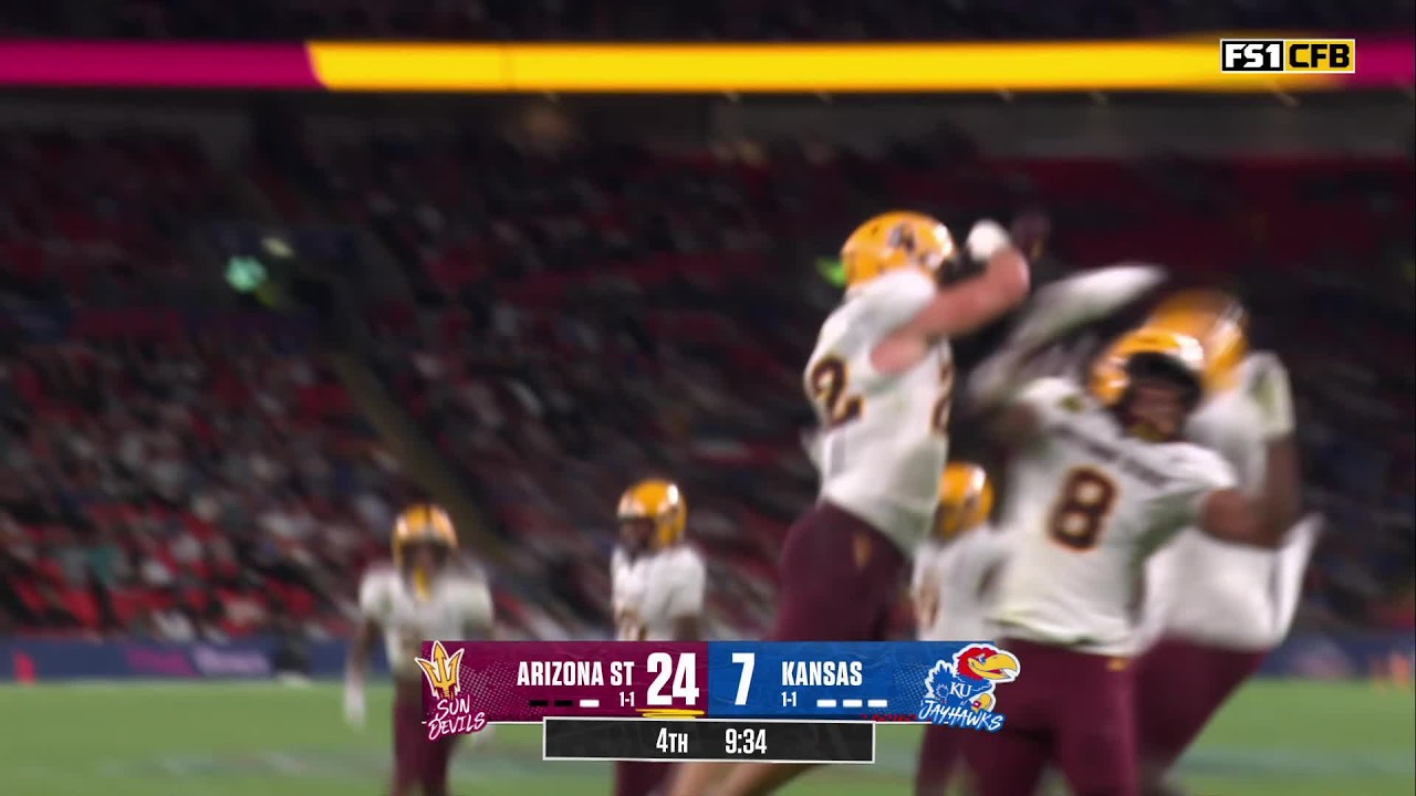 ¡CON FESTEJO A LO CR7! | Arizona St. vs Kansas | Union Jack Classic | College Football
