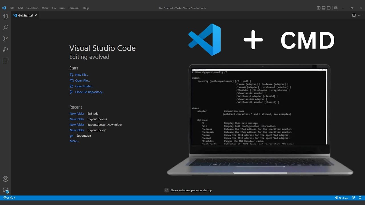 How To Open Visual Studio Code From Command Prompt | Powershell | #vscode #cmd