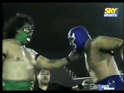 Blue Demon Jr. vs Espectro Jr | Mascara vs Mascara Tijuana 60 Fps Retro Lucha