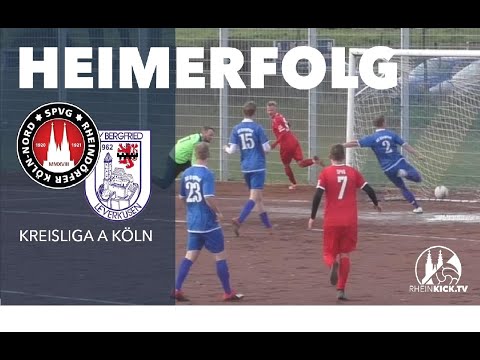 Verdienter Erfolg des Favoriten | SpVg Rheindörfer Köln-Nord – SV Bergfried Leverkusen (Kreisliga A)