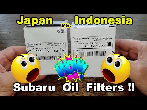 Subaru 15208AA160 Oil Filter Cut Open vs. Subaru 15208AA20A Oil Filter Cut Open Comparison