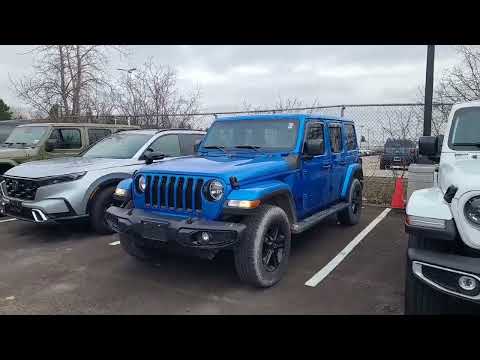 2023 Jeep Wrangler Sahara Altitude 4 Door 4x4 in Blue for sale at Finch Chrysler Dodge Jeep Ram Ltd in London, ON