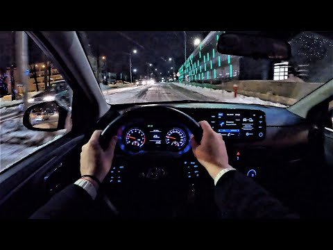 2021 Hyundai i10 [ Comfort ] 1.0l 67HP | Night POV Test Drive in winter season | Consumption info