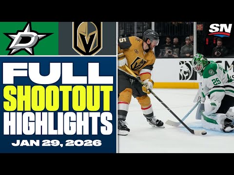 Dallas Stars at Vegas Golden Knights | FULL Shootout Highlights - January 29, 2026