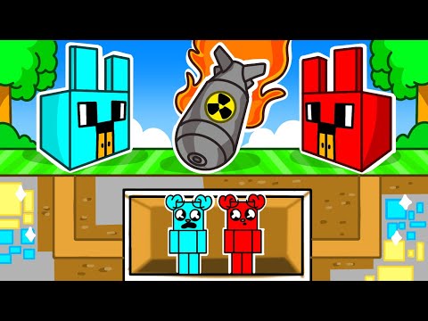 TAJNA BAZA vs BOMBA ATOMOWA w Minecraft 💀