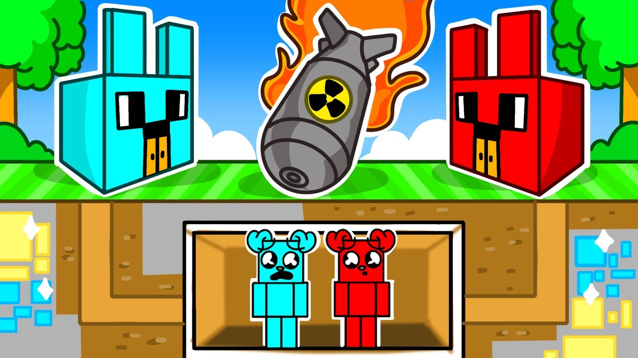 TAJNA BAZA vs BOMBA ATOMOWA w Minecraft 💀
