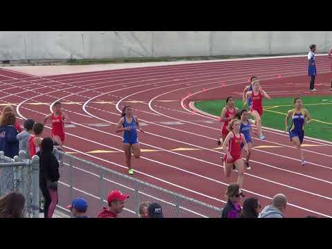 JVG 200m Heat 2 vs Fountain Valley 3-21-18 - Los Alamitos Girls