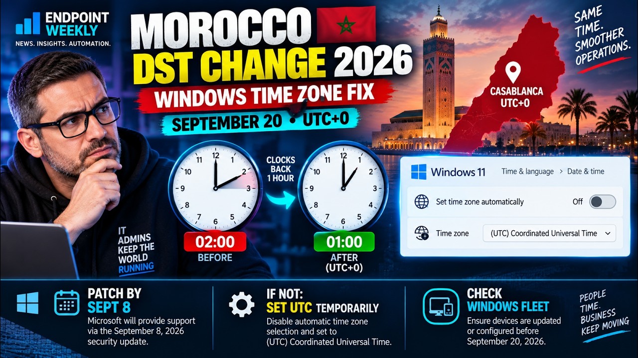 Morocco Abolishes DST on 20 Sept 2026 - Fix Windows Devices Before Monday