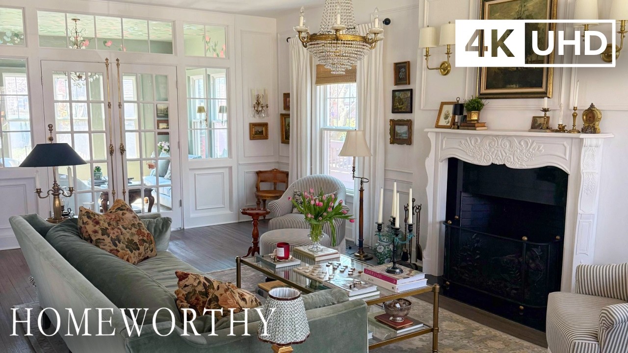 This Beautiful Home Blends Classic Style with Romantic Details l House Tour l 4K