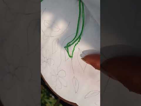 Hand embroidery flower design #embroidery