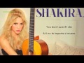 Shakira - You Don't Care About Me (Lyrics ...