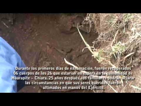 Exhumaciones en Huarapite, Ayacucho.