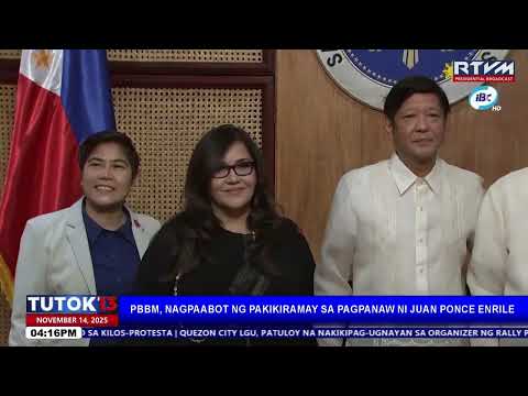 PBBM, nagpaabot ng pakikiramay sa pagpanaw ni JPE | Tutok 13