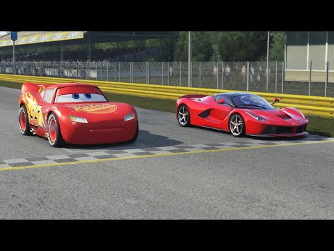 Lightning McQueen vs Ferrari LaFerrari at Monza Full Course