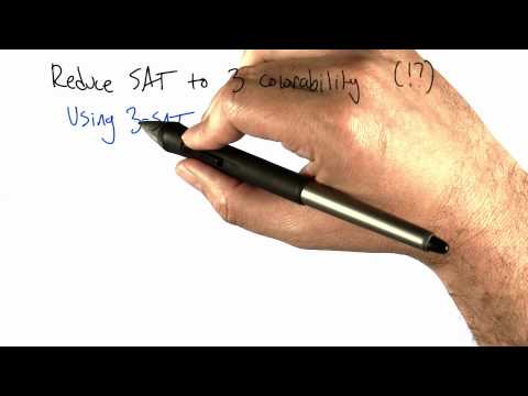 Reduce SAT to 3-Colorability - Intro to Algorithms