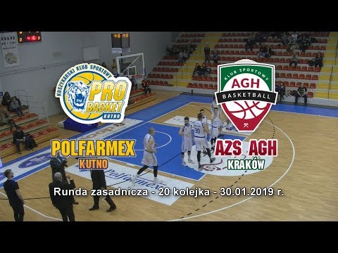 Skrót meczu Polfarmex Kutno - AZS AGH Kraków - 30.01.2019