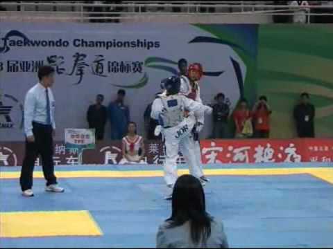 18th Asian Taekwondo Championships 2008  Male -58 kg jordan vs Chinese Taipei Round 2