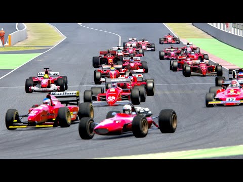 Ferrari F1 2019 vs Ferrari F1 Cars - Barcelona GP