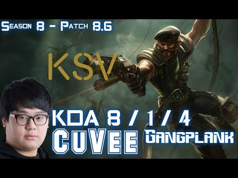 KSV CuVee GANGPLANK vs RENEKTON Top - Patch 8.6 KR Ranked