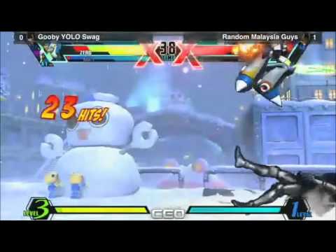 UMvC3 Gooby YOLO Swag vs Random Malaysia Guys - Teams CEO2013 Day 1