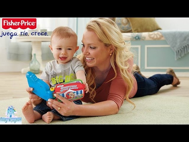 Vídeo relacionado con Fisher-Price Ríe y Aprende Libro Interactivo de Aprendizaje Cancionero, Juguete con Luces y Sonidos para bebé +6 Meses, versión español (FRC69)