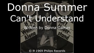 Donna Summer - Can&#39;t Understand LYRICS - HQ 1969