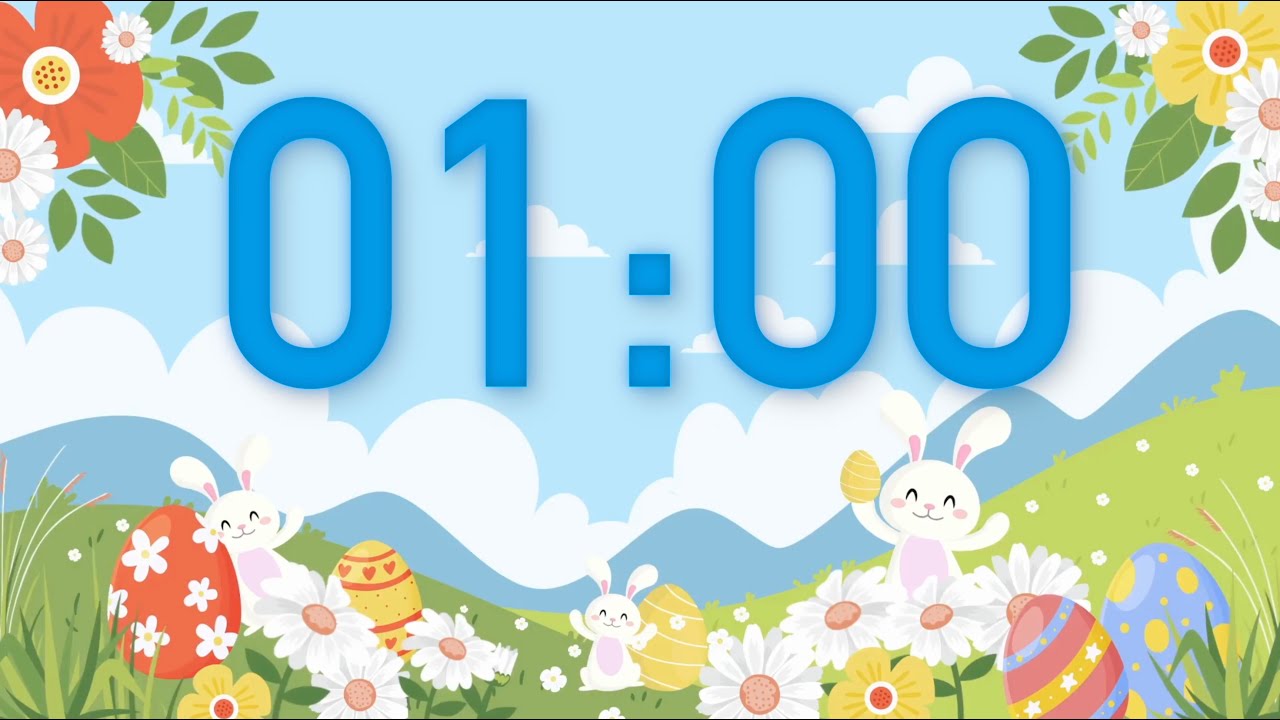 1 Minute Easter Timer (4K) 🌸 🐇