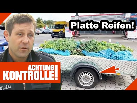 "Guck mal, wie der sich AUFSCHAUKELT!" Stark überladener Anhänger!|2/2| Kabel Eins Achtung Kontrolle