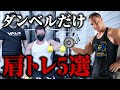 【肩トレ】ダンベルだけで肩をデカくするためのテクニックがこれ!肩全体を鍛えるための5種目【筋トレ】