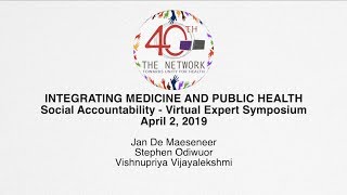 INTEGRATING MEDICINE AND PUBLIC HEALTH | April 2, 2019