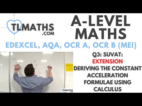 A-Level Maths Q3-02 SUVAT: EXTENSION Deriving the Constant Acceleration Formulae using Calculus