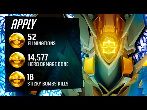 Apply Pro Echo gameplay - 52 elims! [ Overwatch Season 31 Top 500 ]