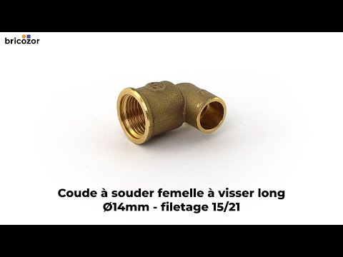 Coude cuivre à souder femelle à visser long ANQUIER