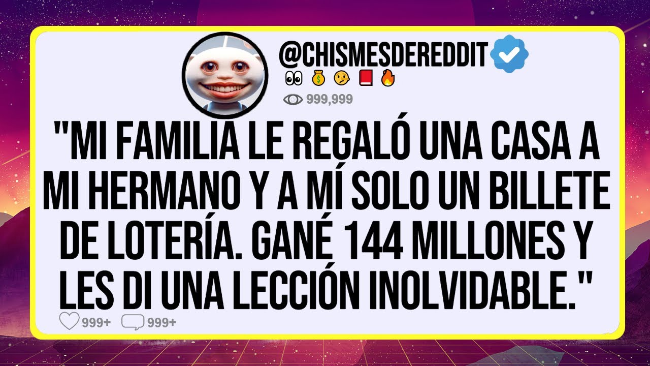 Mi FAMILIA le Regaló una CASA a mi Hermano y a Mi Solo un BILLETE de Loteria, Gane 144 Millones...