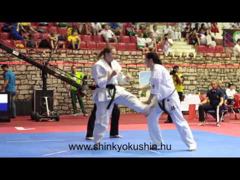Henrietta Faragó vs. Godos Agata  - EUROPEAN SHINKYOKUSHIN KARATE CHAMPIONSHIP, 2014 BAKU