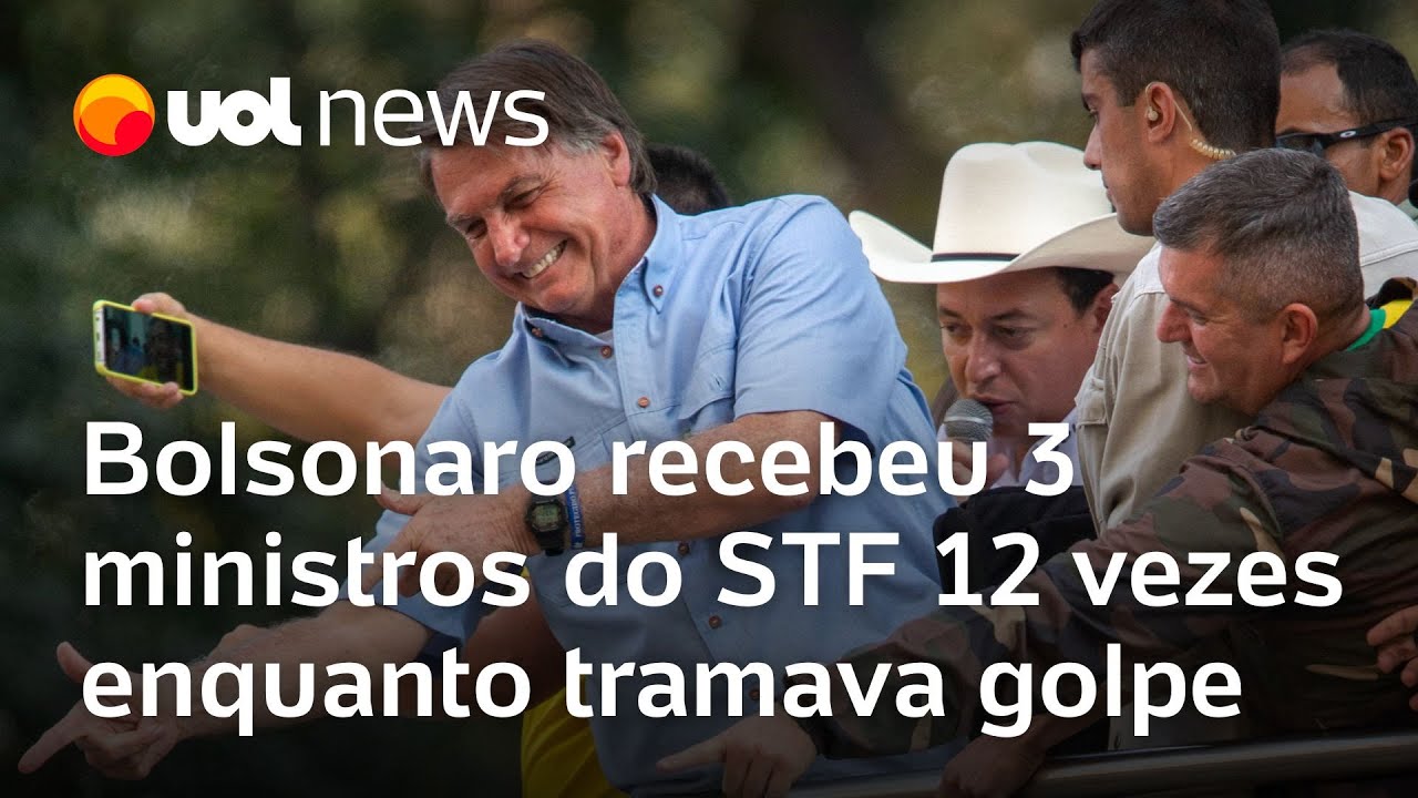 Bolsonaro recebeu três ministros do STF 12 vezes enquanto tramava golpe
