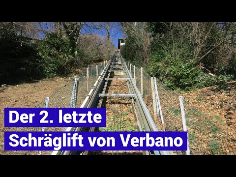 Vernate - einer der letzten Schräglifte von Verbano  - kleine Standseilbahn