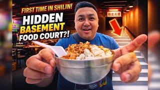 FIRST TIME Exploring Shilin Night Market + Secret Basement Food Court You MUST Try!