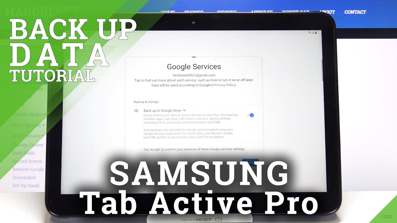 How to Enable Google Backup in SAMSUNG Galaxy Tab Active Pro – Back up Data