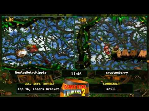NewAgeRetroHippie vs cryptonberry - Donkey Kong Country 2 Any % Tournament 2016